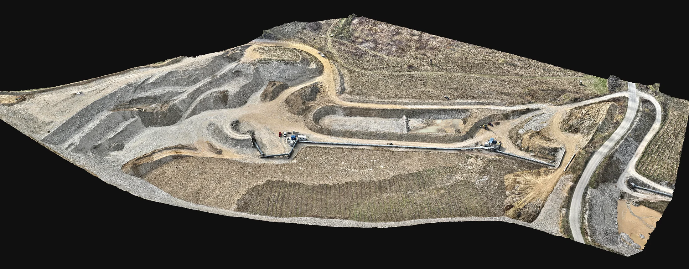 Scan Abbaugebiet Kieswerk